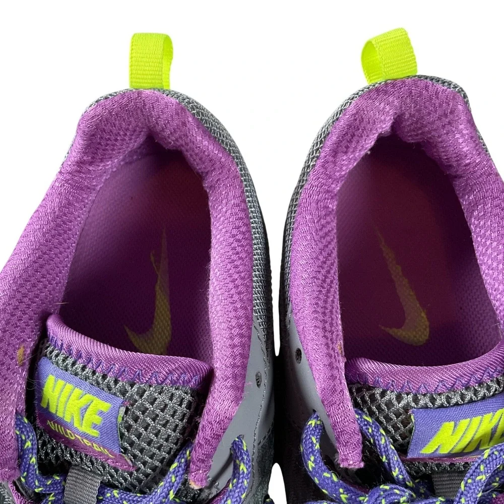 Nike Wild Trail Womens‎ Running Shoes Grey Purple Lime 643074-010 Size 9